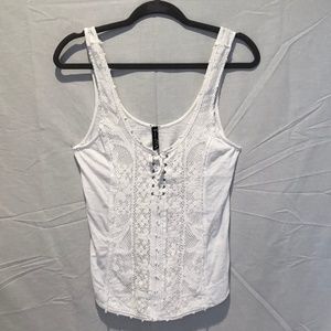 FREE PEOPLE LACE-UP CORSET TANK